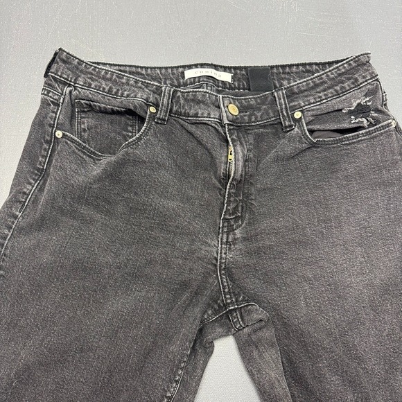 Eunina Jeans Women's 15/32 Juniors Black Denim Distressed Stretch Skinny Casual - Picture 2 of 15